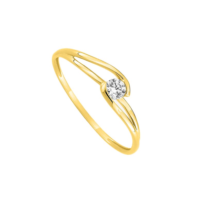 Bague Femme - Oxyde de zirconium - Or 9 Carats