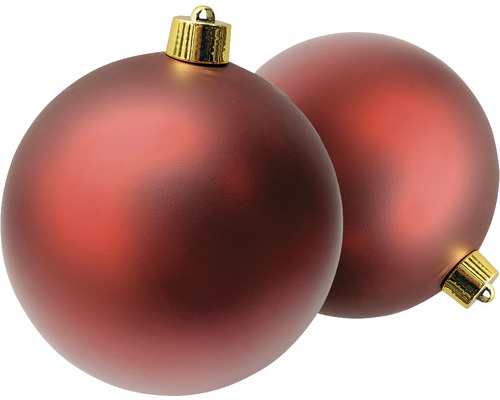 Grote XXL kerstbal Lafiora Ø 30 cm mat rood