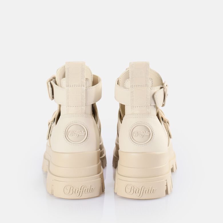 Aspha Bike Bottines à talon vegan, beige