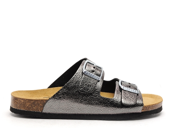 Plakton mules et sabots plats femme beta gris