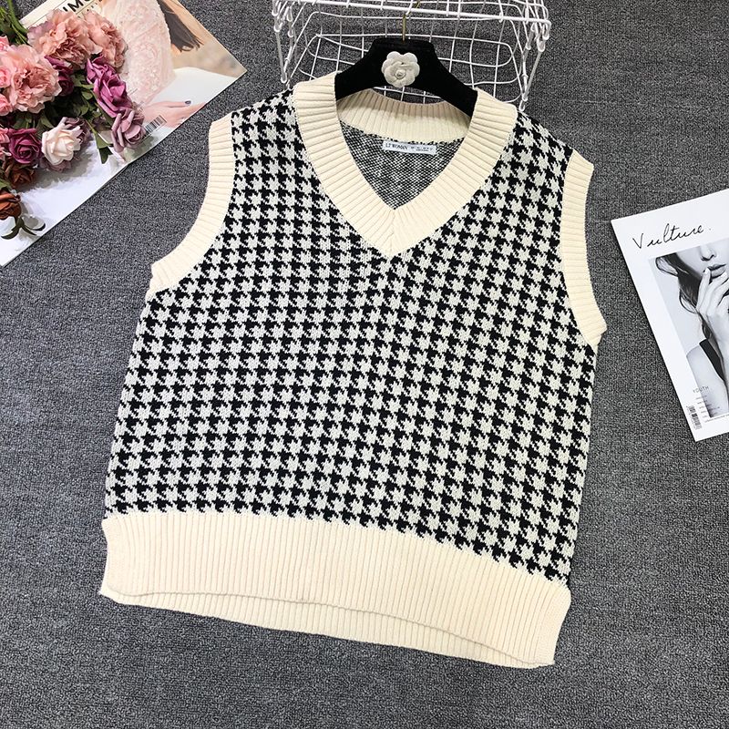 Hevnir - Pied-de-poule gebreid vest