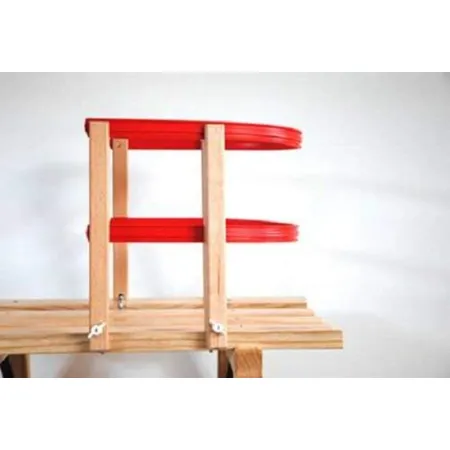 Sirch Schlitten Sitzhilfe Kinderlehne Holz/Kunststoff rot
