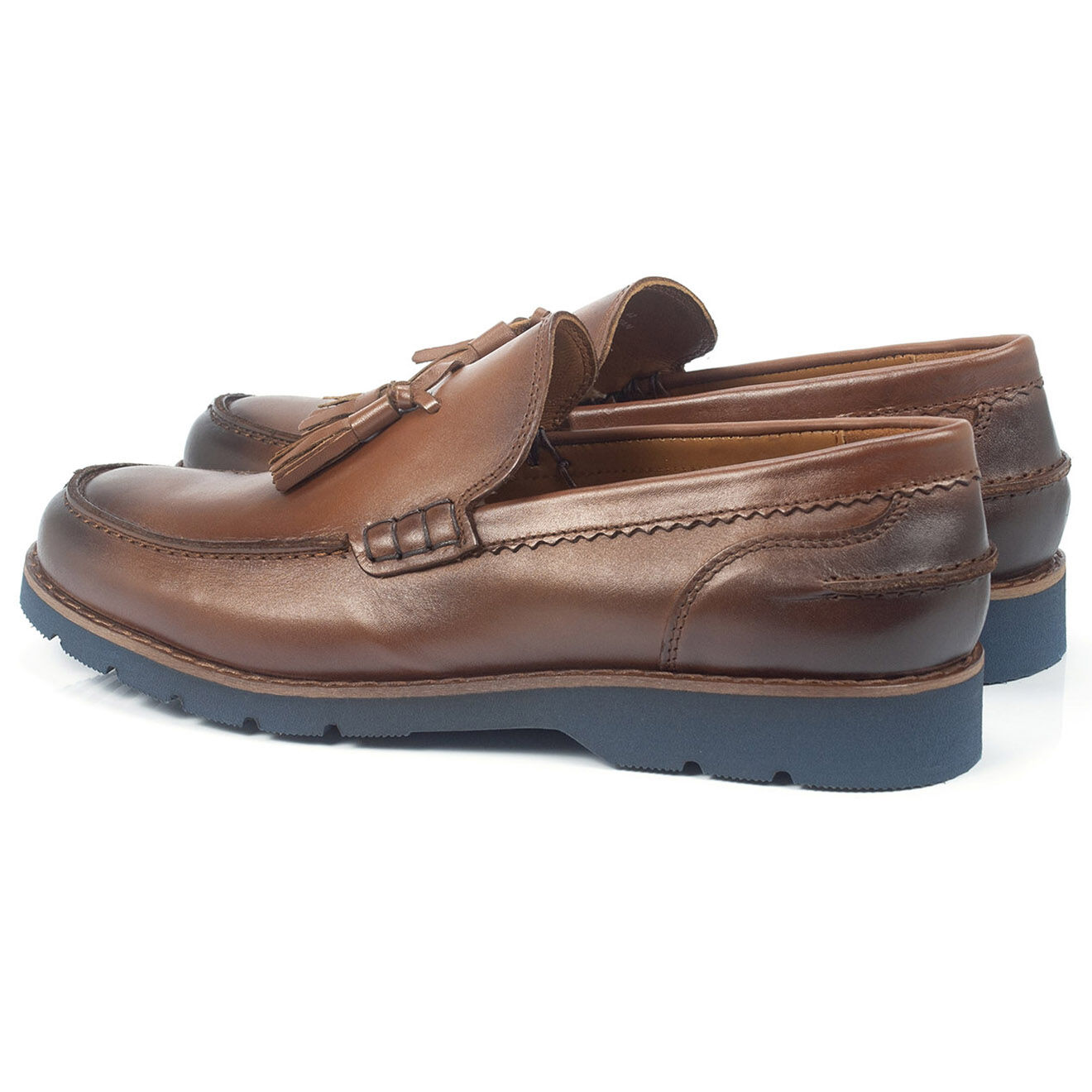 Caramelo Mocassins en Cuir Elio marron