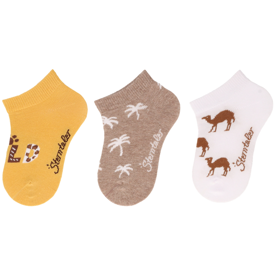 Sterntaler Sneaker-Socken 3er Wild mattgelb