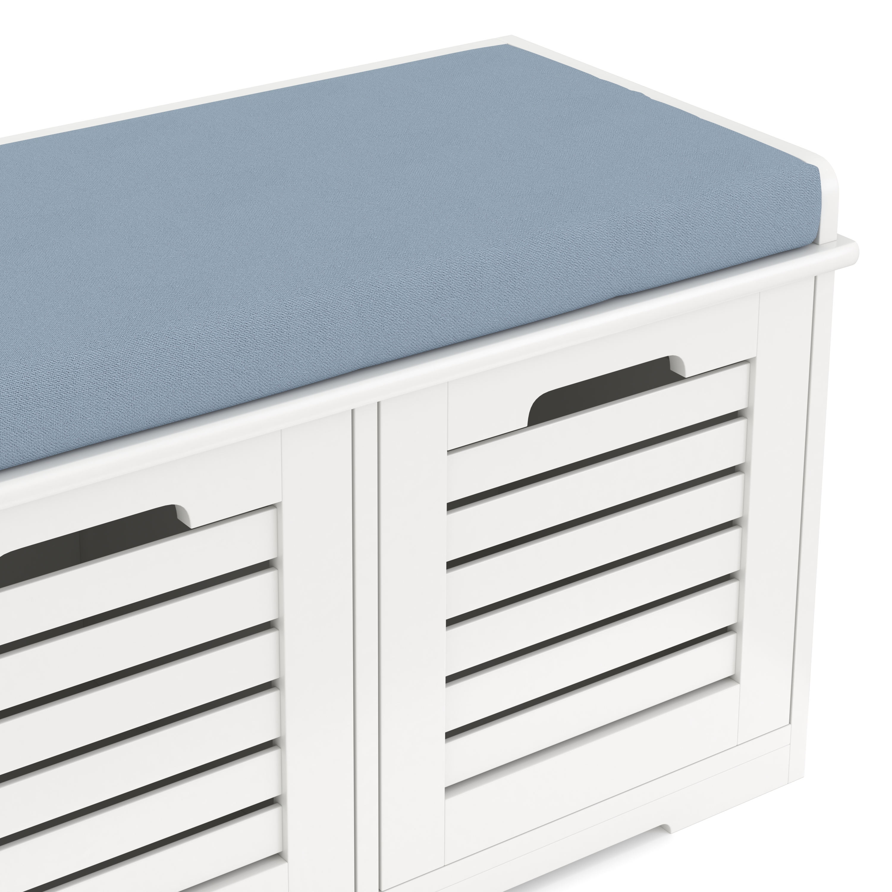 Sitzbank mit 3 Staufächer KAMILA 105 x 34 x 43 cm weiss
