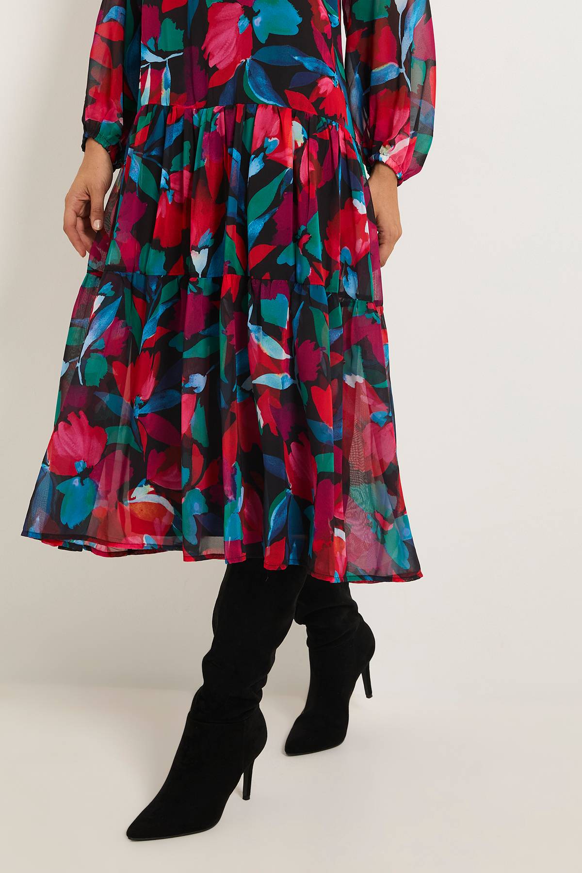 Wallis Robe Smockée À Imprimé Fleuri
