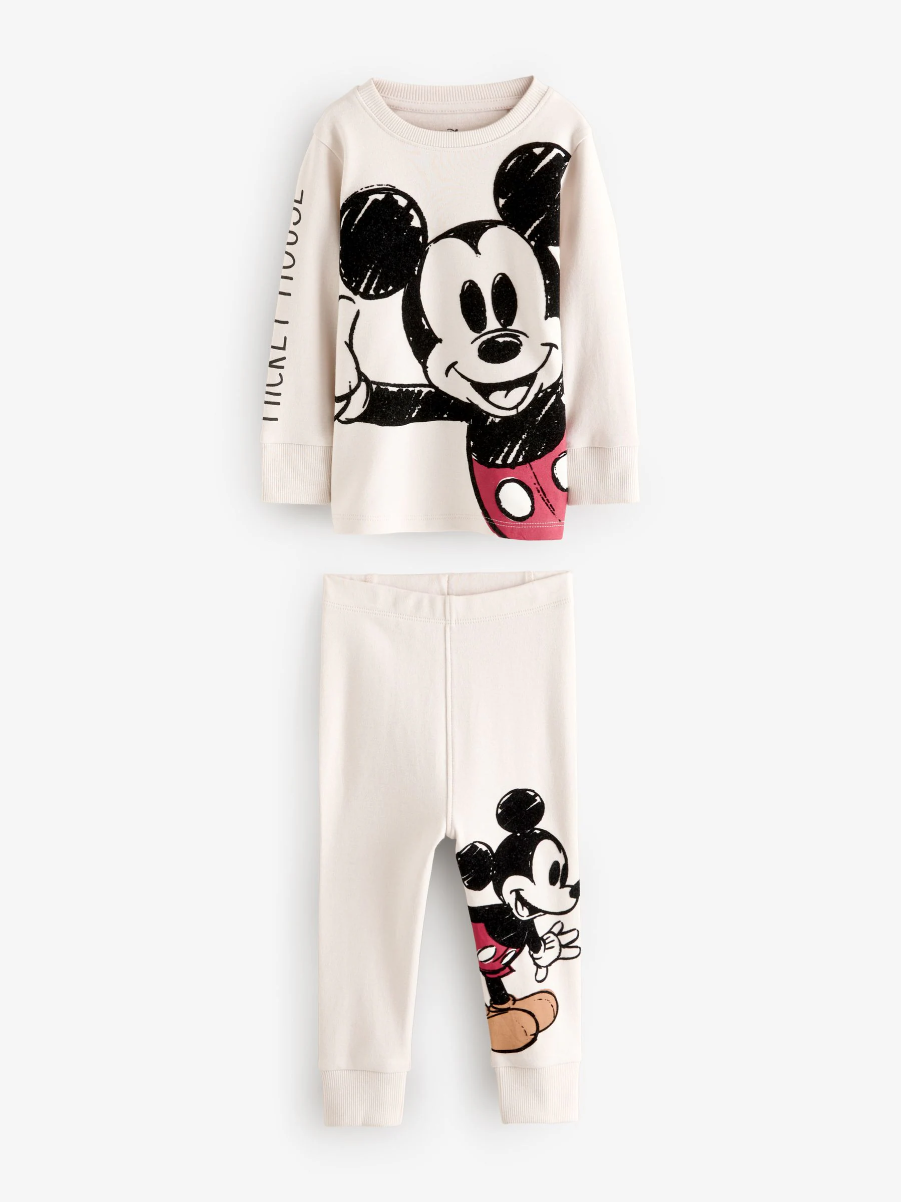 Blauw/ecru Mickey Mouse - Verpakking van 3 knusse pyjama's (9 mnd-10 jr)