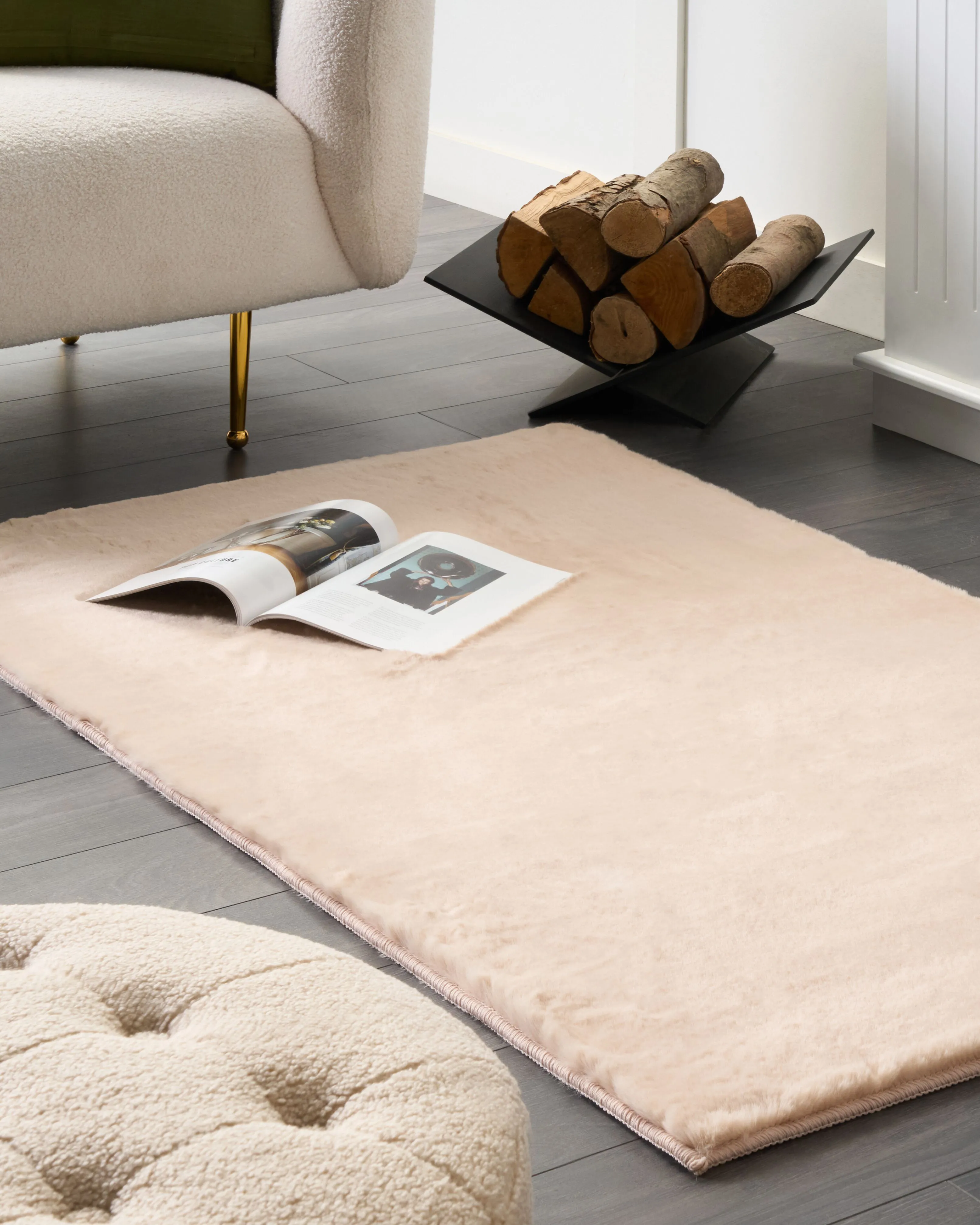 Kunstbontkleed MIRPUR Beige 80 x 150 cm
