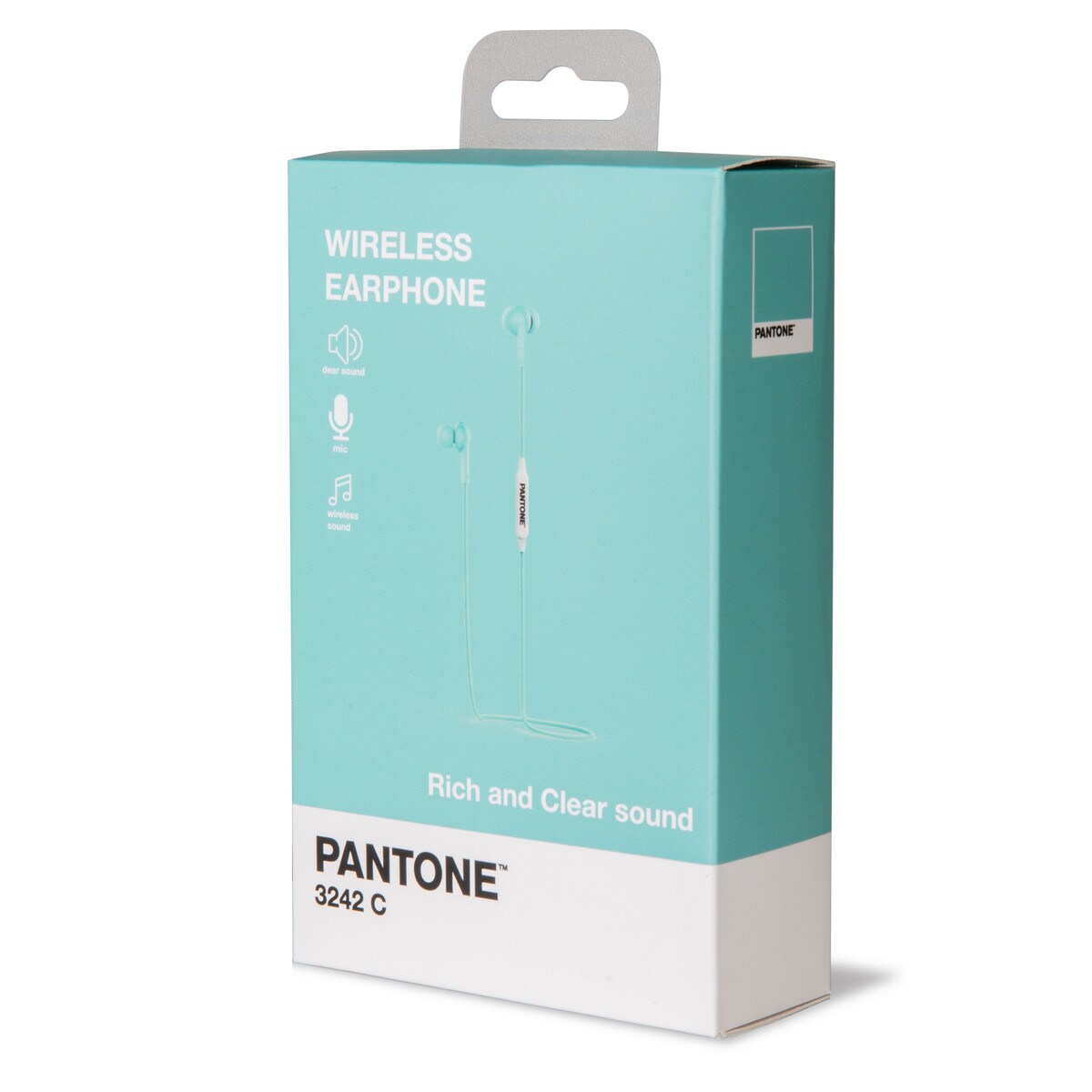 PANTONE Stereo Bluetooth Kabelgebundener Ohrhörer tuerkis | Bluetooth 5.0-Technologie| bis zu 3 Stunden Musik | 10 Meter Reichweite