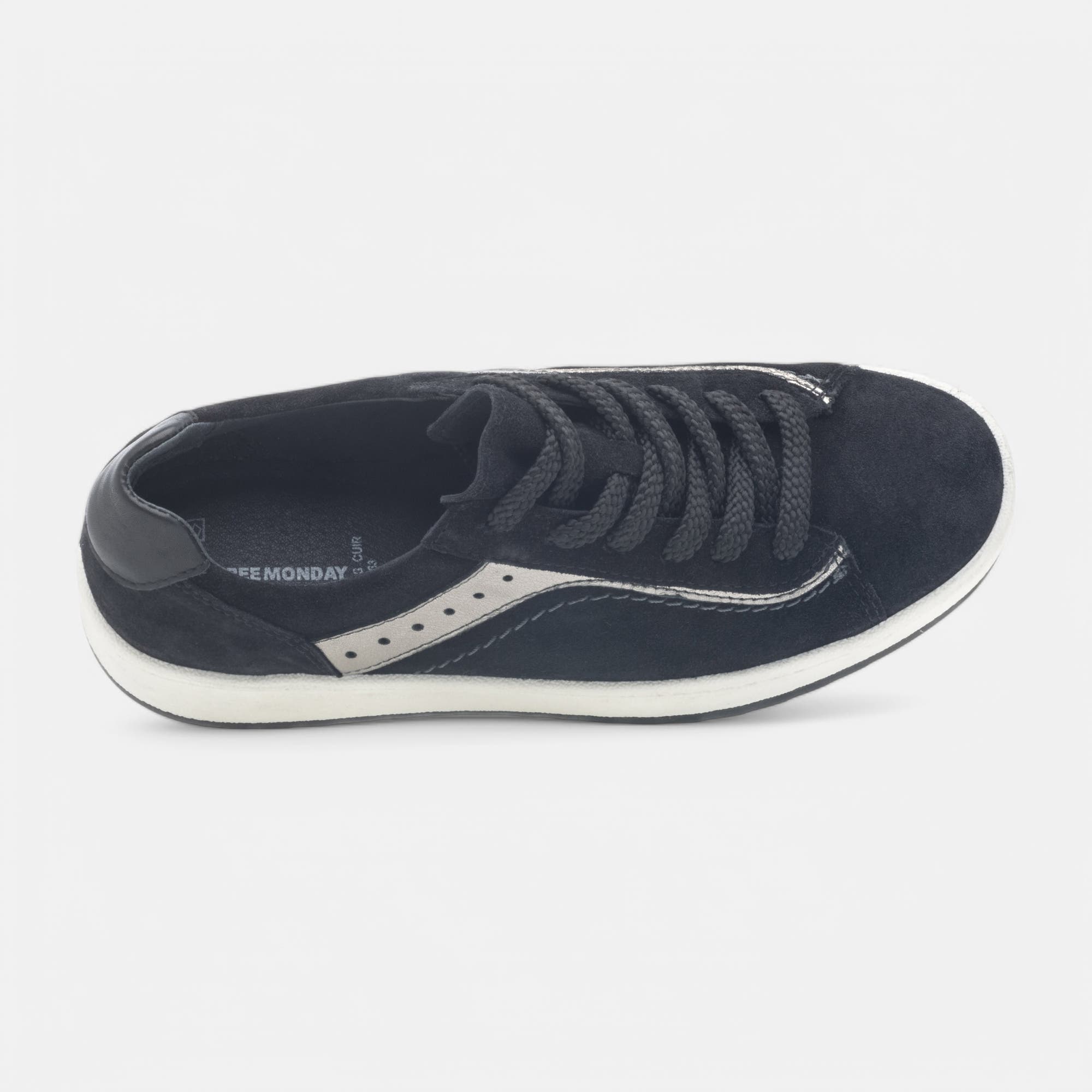 Baskets basses Femme en cuir noir