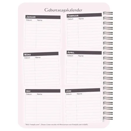 FLVG Lehrerinnenkalender Kirschblüte rot, A5, 2024/2025
