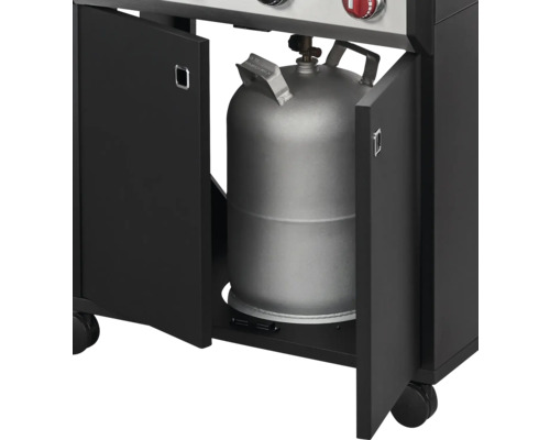 Enders Chicago Next 4 R Turbo gasbarbecue, roestvrij staal/zwart, 4 branders, inclusief dekselthermometer, vetopvangbak, grillrooster, krachtige warmtezone, zijplank en warmhoudrek. Grillrooster: geëmailleerd gietijzer.