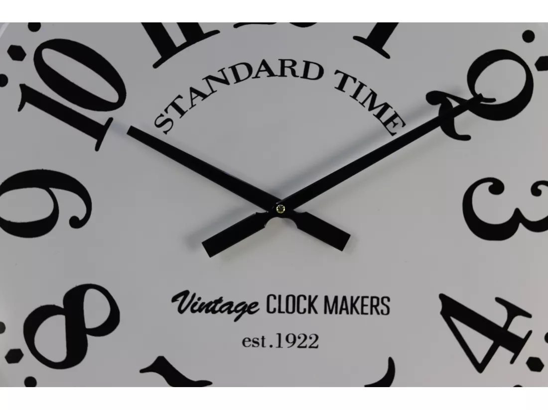 Roman - Horloge murale - fer - blanc - 62 x 5 x 62 cm