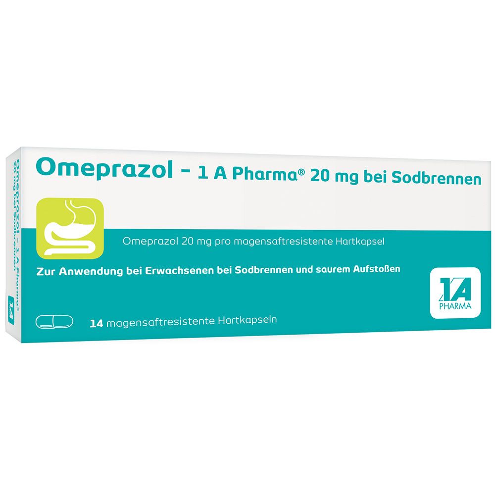 Omeprazol - 1 A Pharma® 20 mg bei Sodbrennen