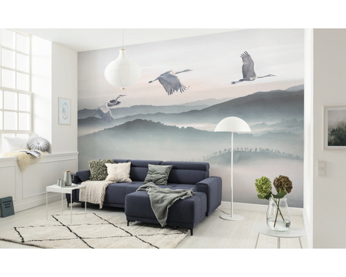 Fotobehang vliesbehang INX8-083 Ink Mystic Cranes 8 stuks. 400x280cm