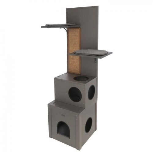 Arranhador para gatos Kerbl ECO com cama integrada