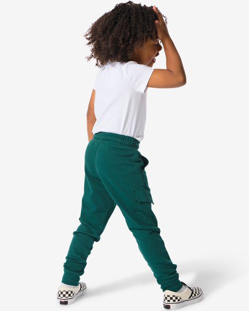 pantalon sweat cargo enfant vert
