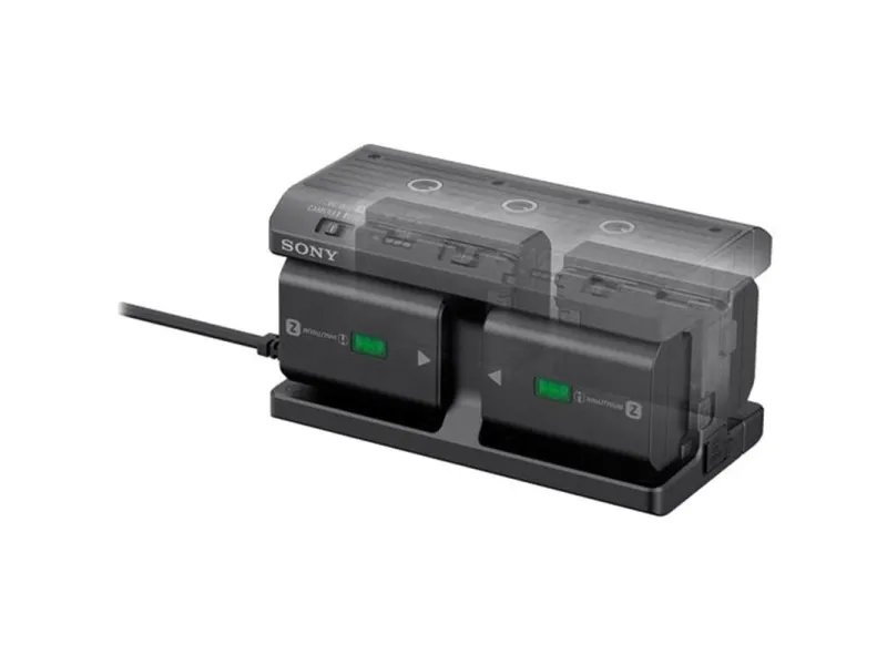 Sony NPA-MQZ1K - Batterioplader/strømadapter - 4 x batterier lader op - 2 output-stikforbindelser (USB) - for NP-FZ100; a6100; a6400; a6500; a6600; a7 III; a7C; a7R III; a7R IV; a7s III; a9; a9 II
