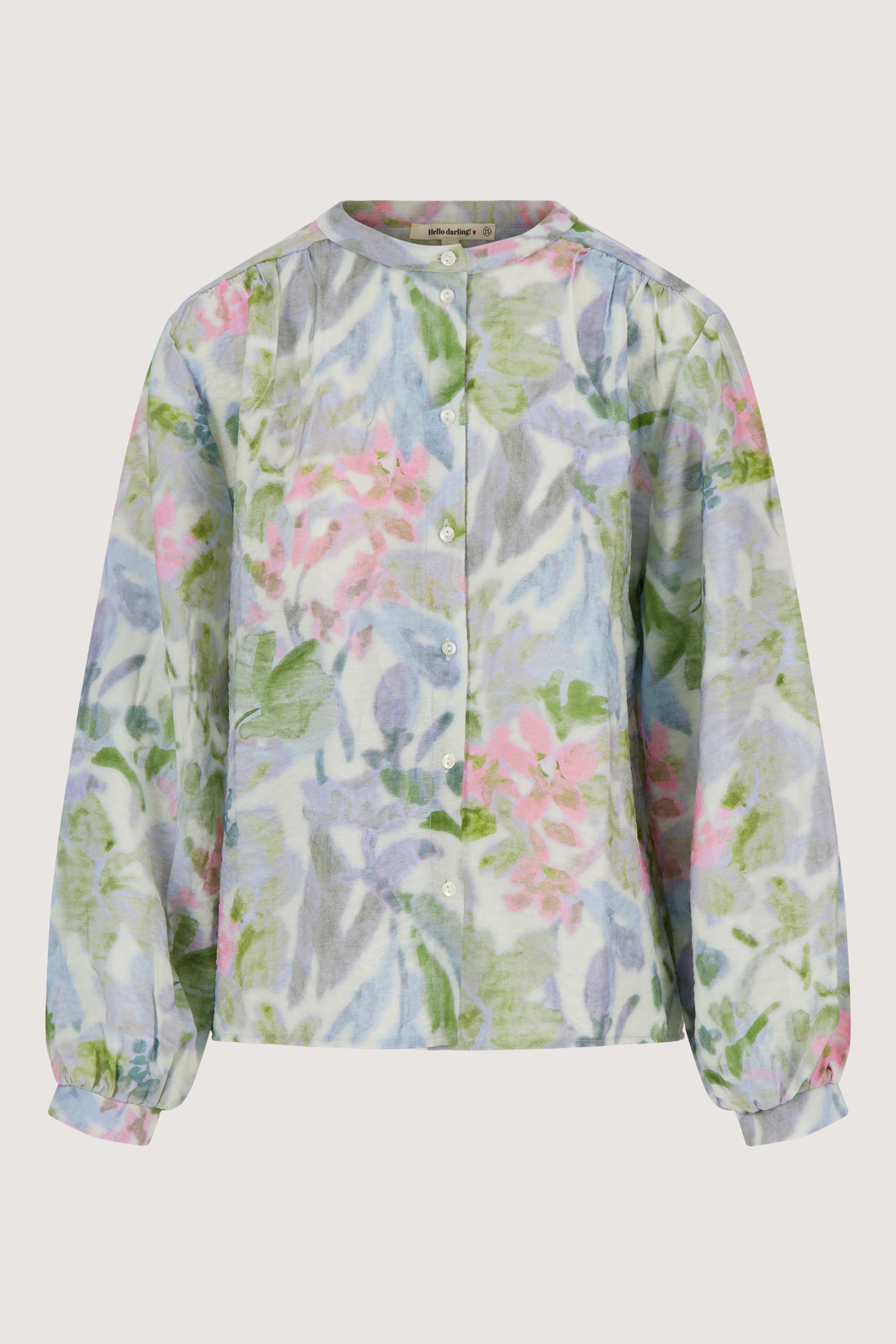 blouse zonder kraag met bloemen print