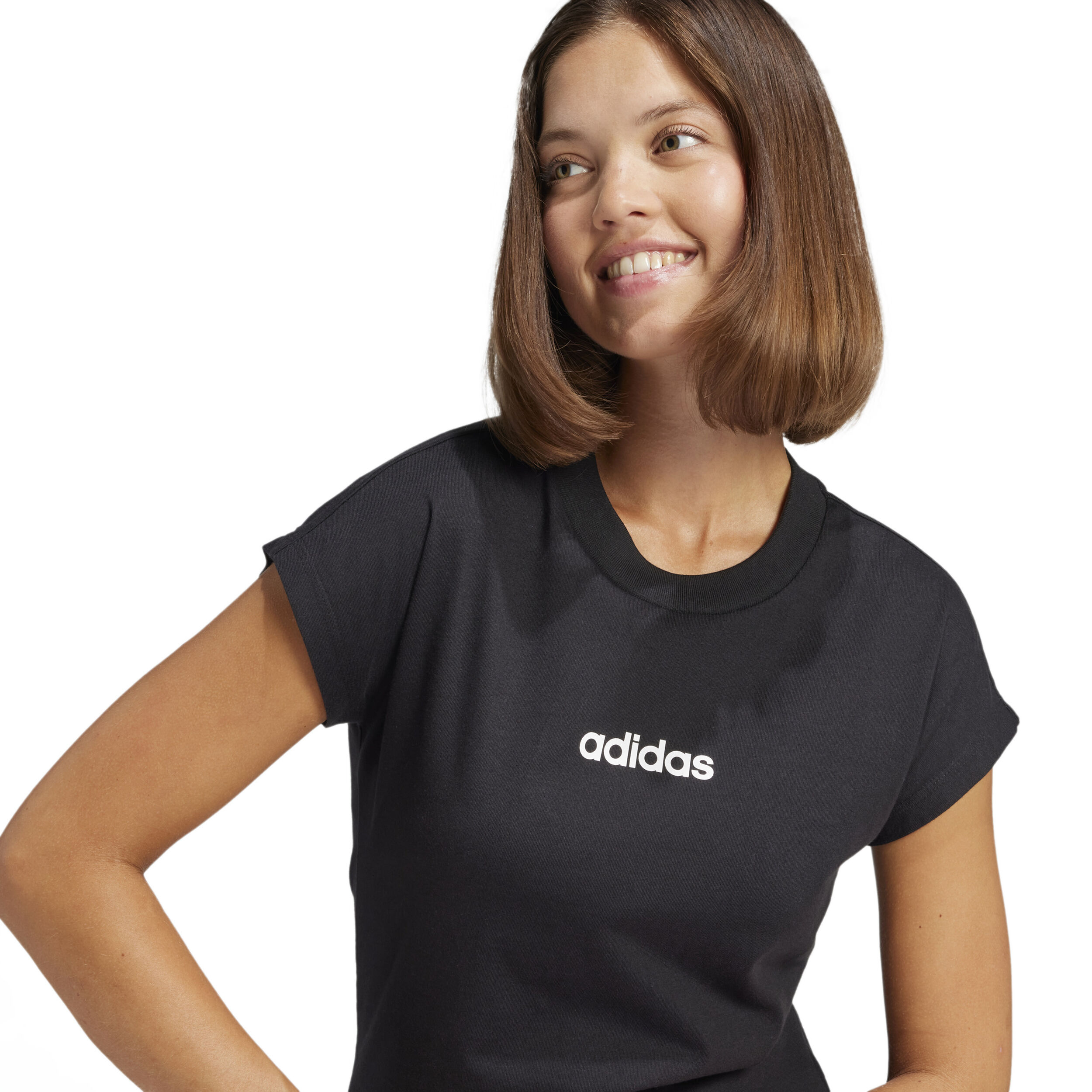 adidas Essentials Linear T-shirt Femmes - Noir
