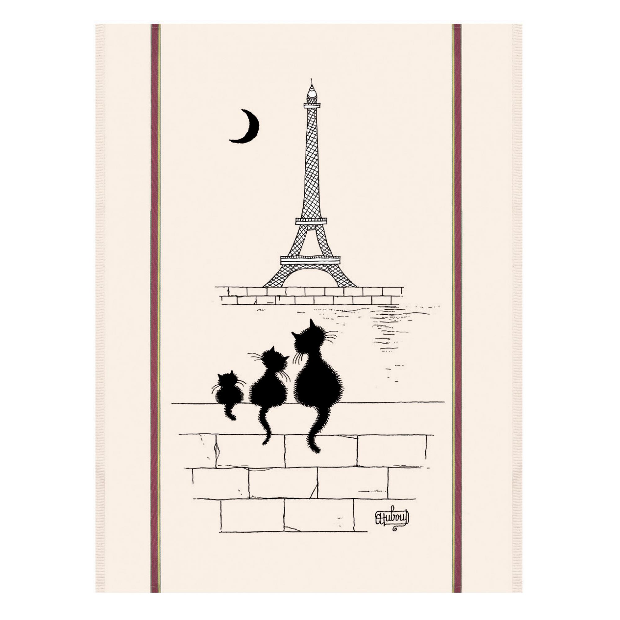 Grand torchon dubout chats tour eiffel