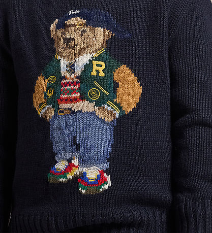 Polo Ralph Lauren Bluse - Strik - Navy m. Bamse