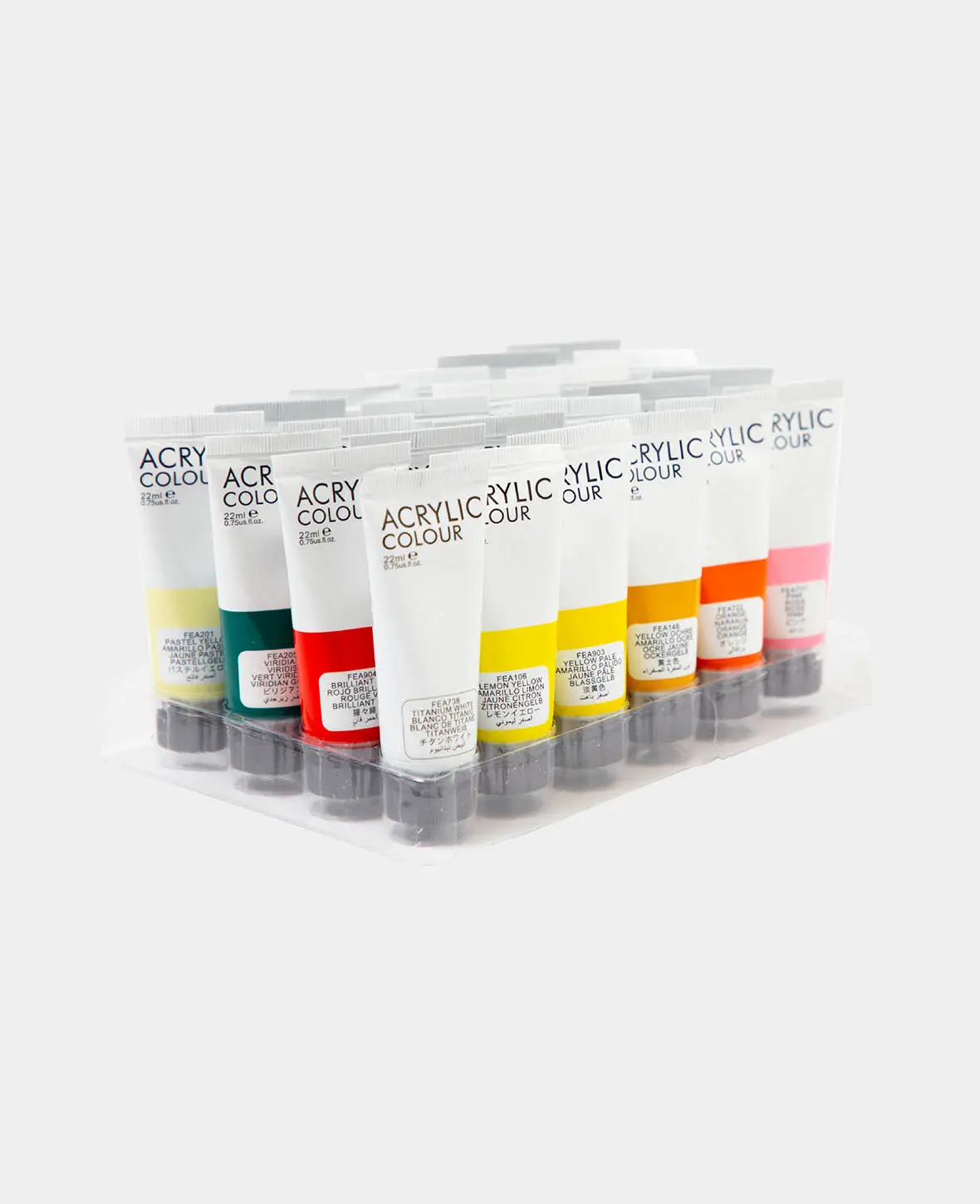 (24er Set) Acrylfarben Bastel Künstler Farben Basic   Pastell