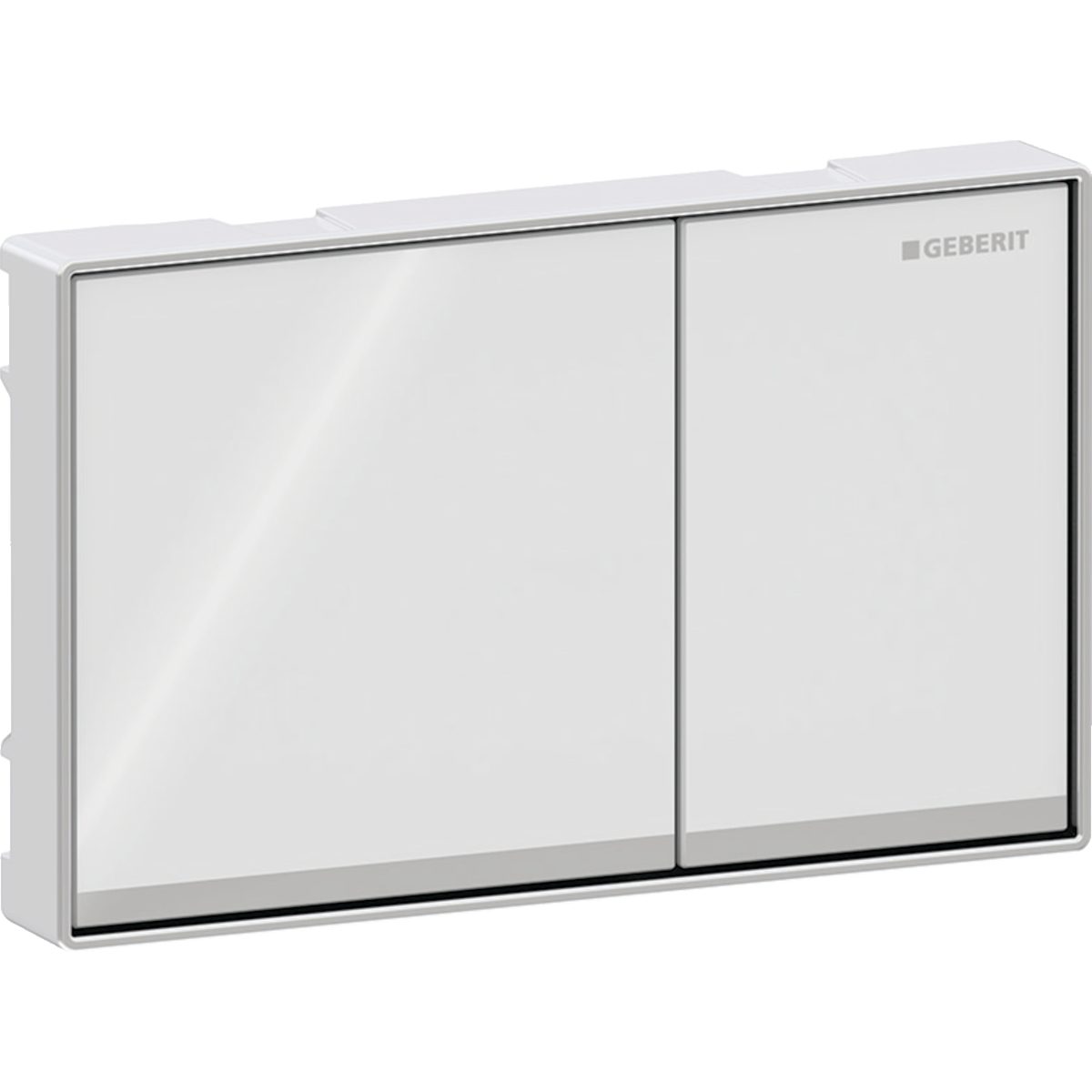 Geberit Omega 60 Square geïntegreerde drukplaat geborsteld chroom