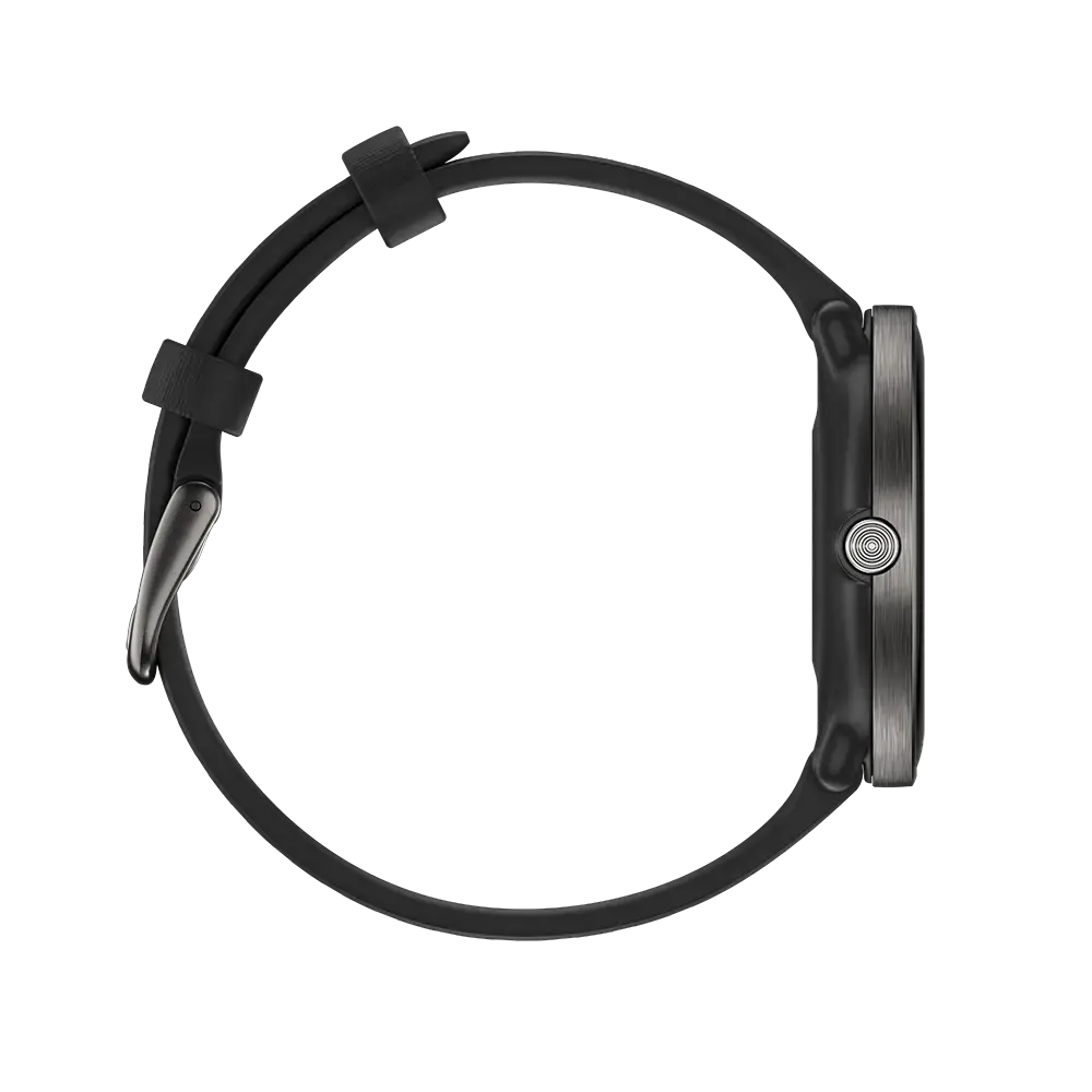 Polar Ignite 3 Titanium Silicone Sporthorloge Zwart S-L