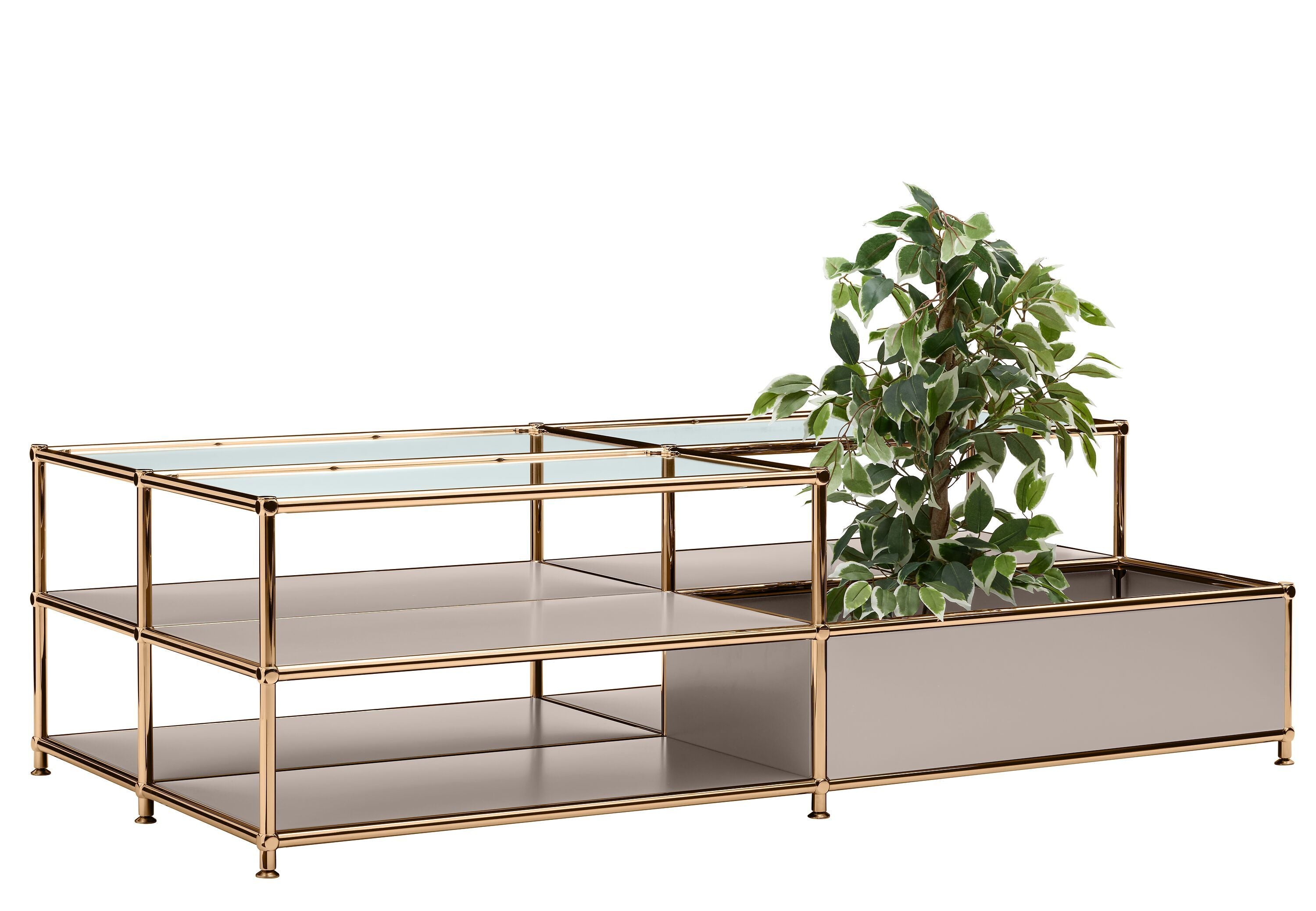 FLEXCUBE Salontisch - Taupe / B: 152.5 cm x T: 77.5 cm x H: 43.5 cm