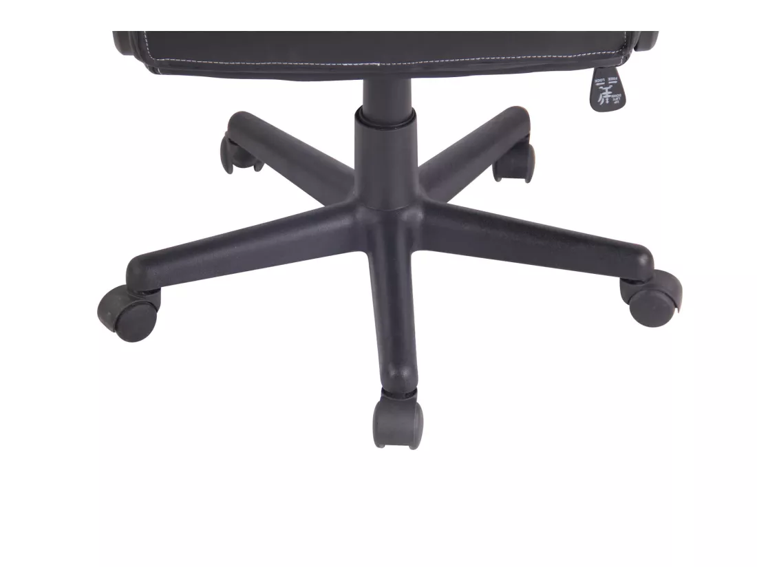 Chaise de bureau - Similicuir & Plastique - Noir / Blanc - Elbing