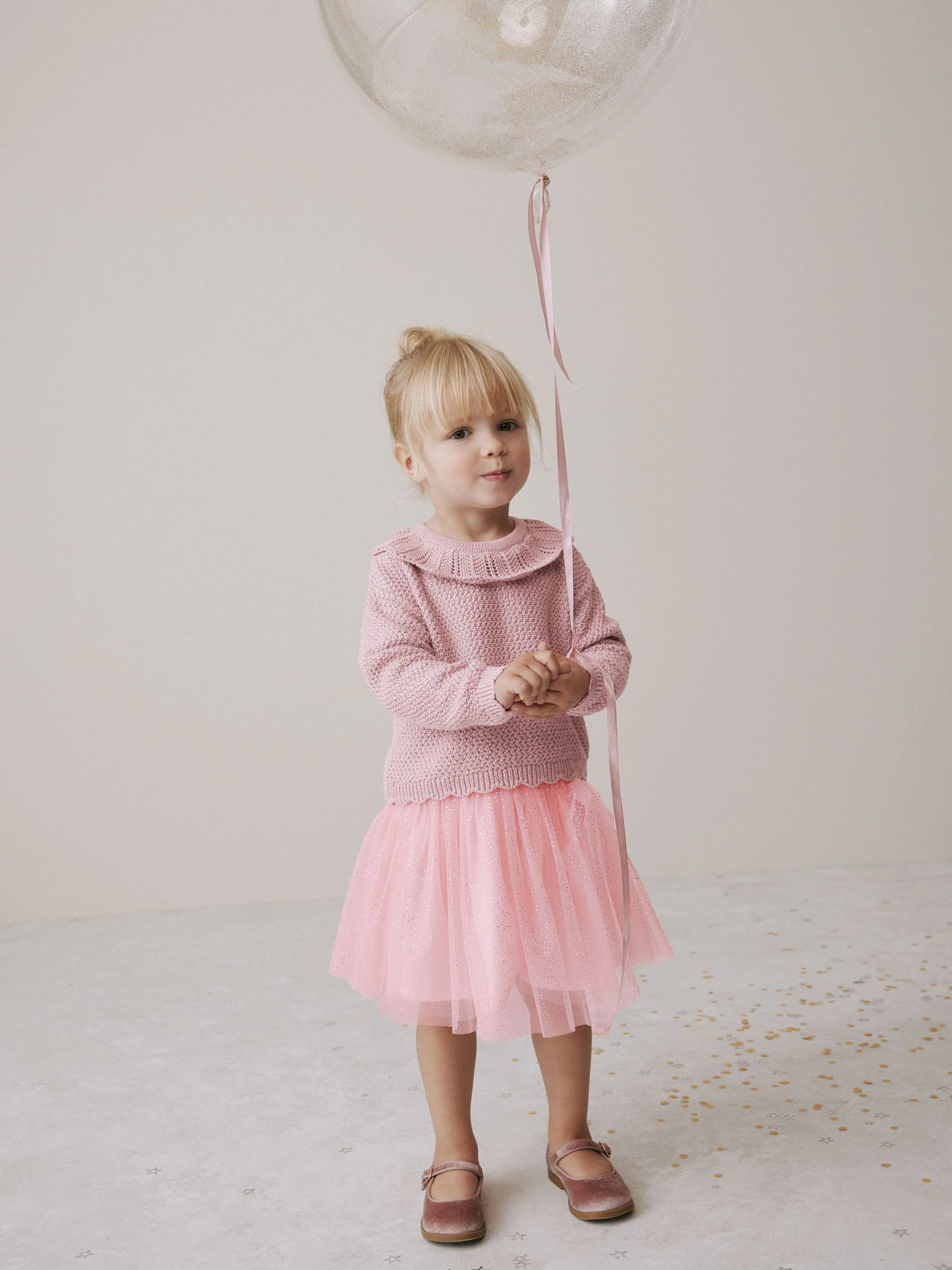 Roze - Collar Jumper and Mesh Skirt Set (3mths-10yrs)