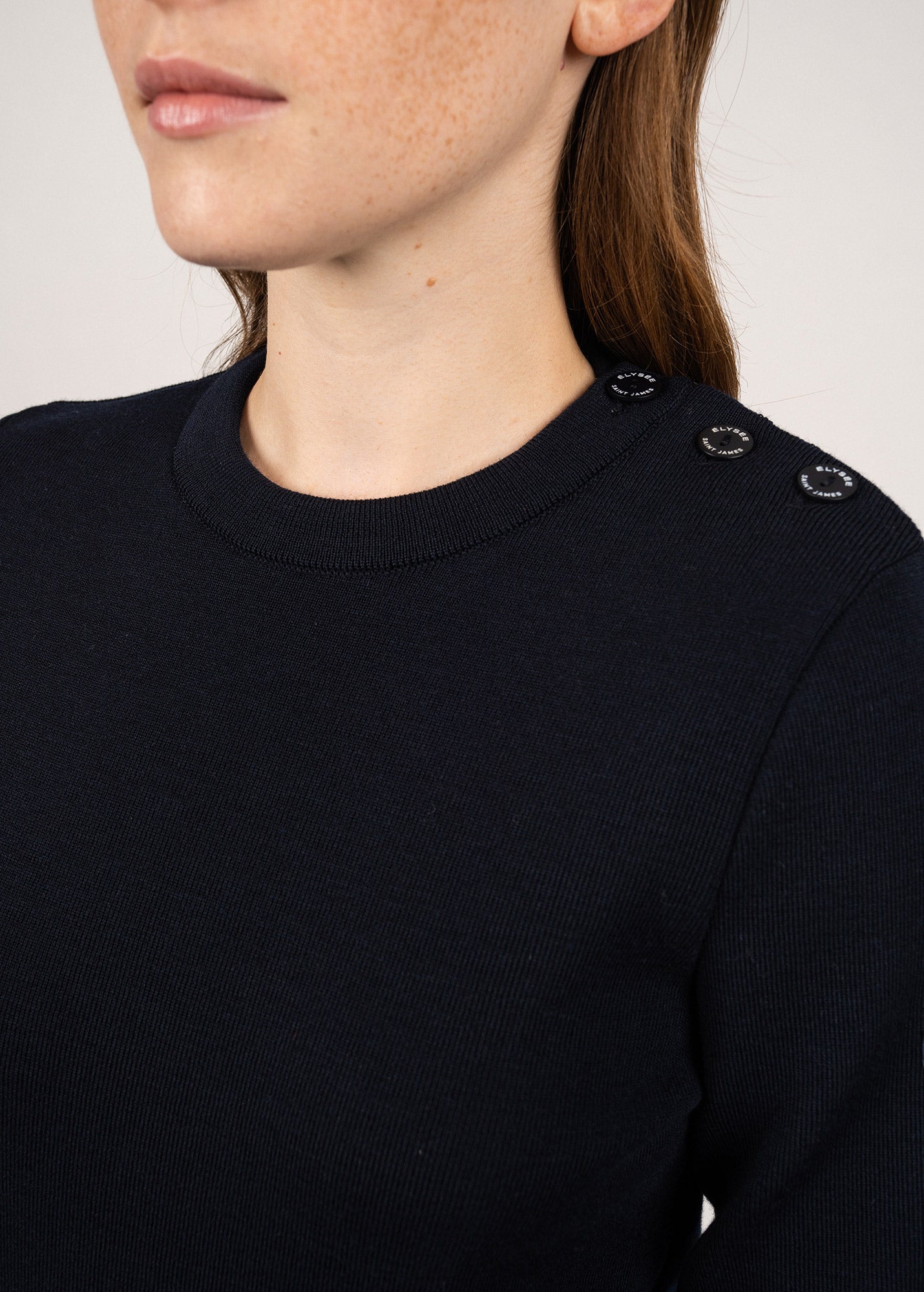 Pull Brégançon Elysée à coudières contrastées