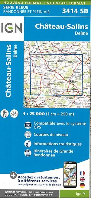 IGN - 3414 SB CHATEAU SALINS DELME 1 25 000