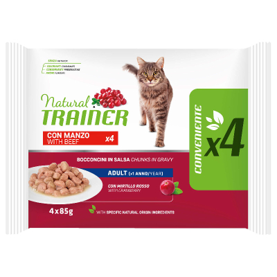 Trainer Natural Katzenfutter Rind in Sauce 4x85g