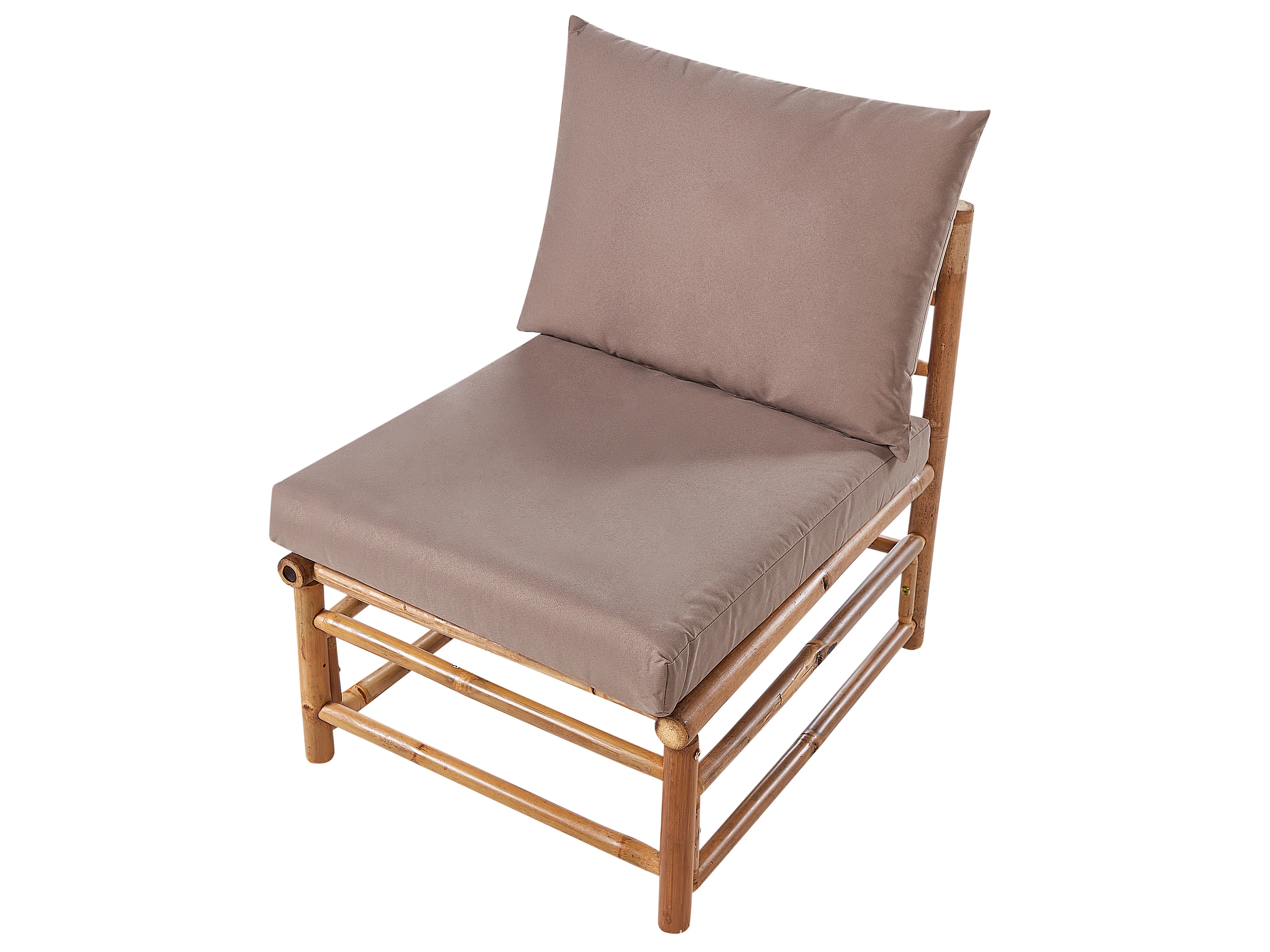 Tuin hoekloungeset met tafel 5-zits CERRETO linkszijdig Bamboehout Taupe