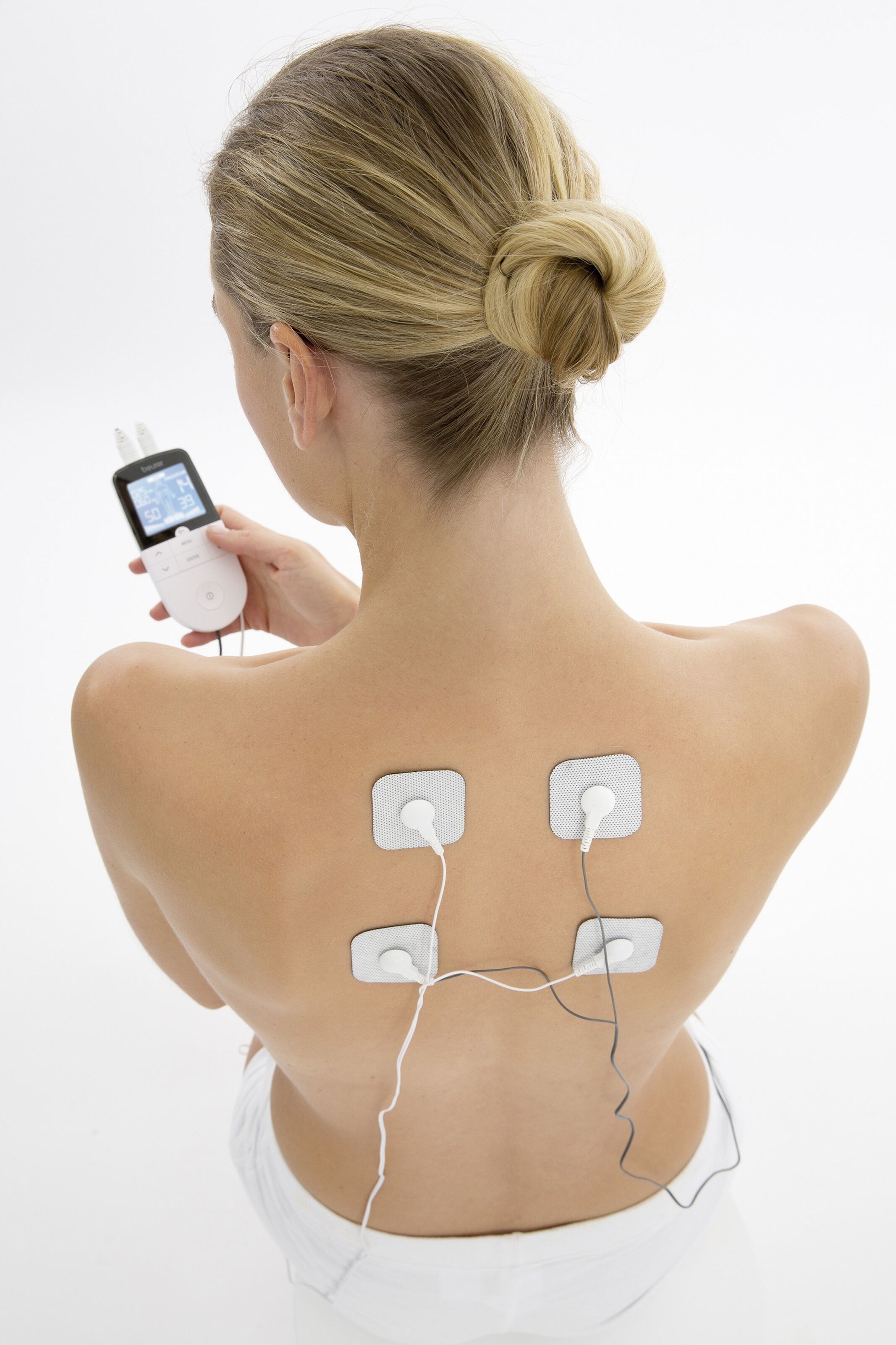 Beurer EM49 TENS-muskelstimulator med 4 elektrodeplater
