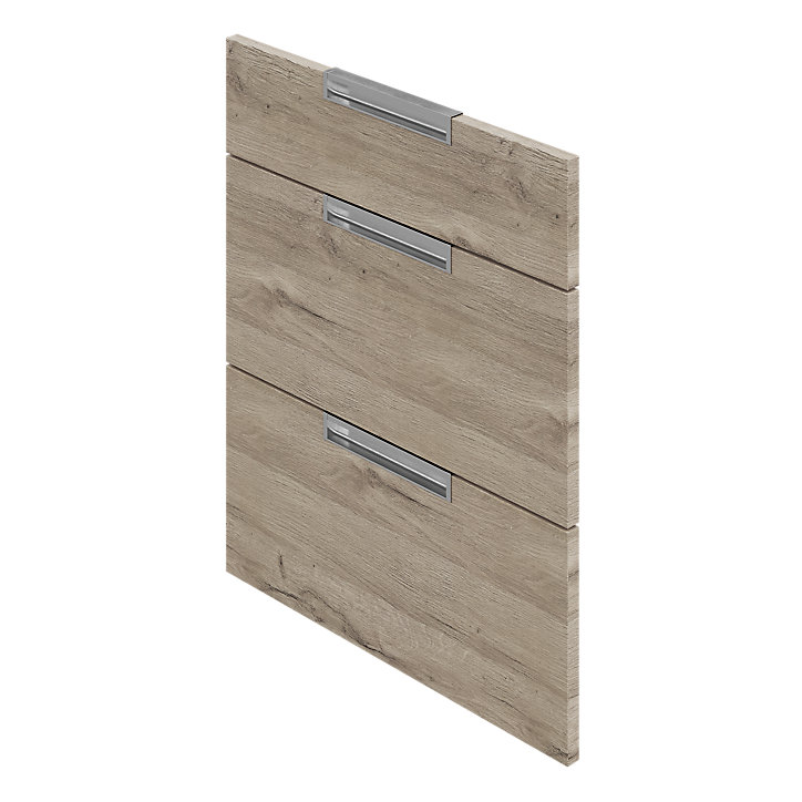 Façade de cuisine 1 tiroir et 2 casseroliers Pachira décor bois clair l. 60 cm x H. 72 cm GoodHome