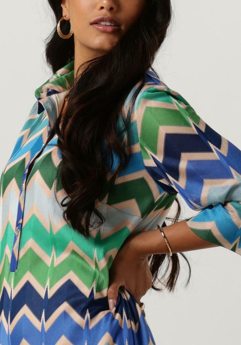 ANA ALCAZAR blauwe ana alcazar midi jurk shirt midi dress