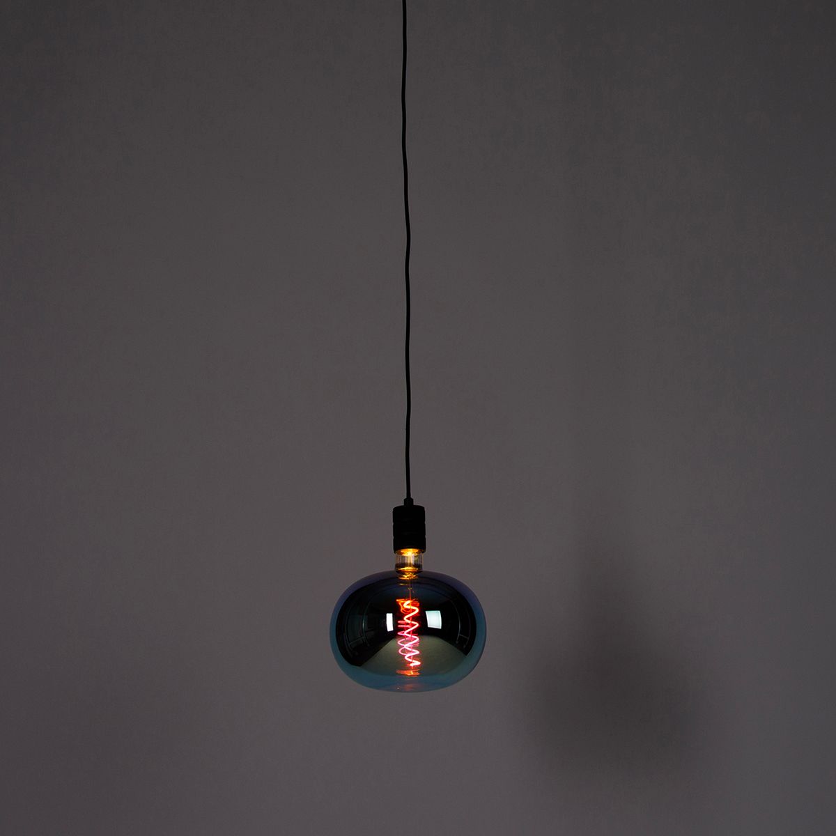 Hanglamp met rail ophanging zwart incl. LED G220 - Cavalux