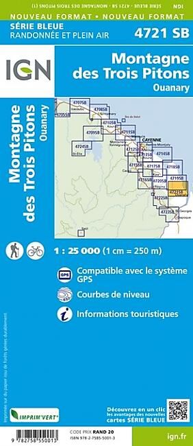 IGN - IGN 4721 SB MONTAGNE DES TROIS PITONS 1 25 000