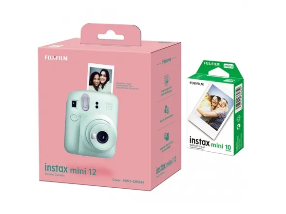 Fujifilm Instant Camera instax mini 12 MINT Green instax mini glossy (10pl)