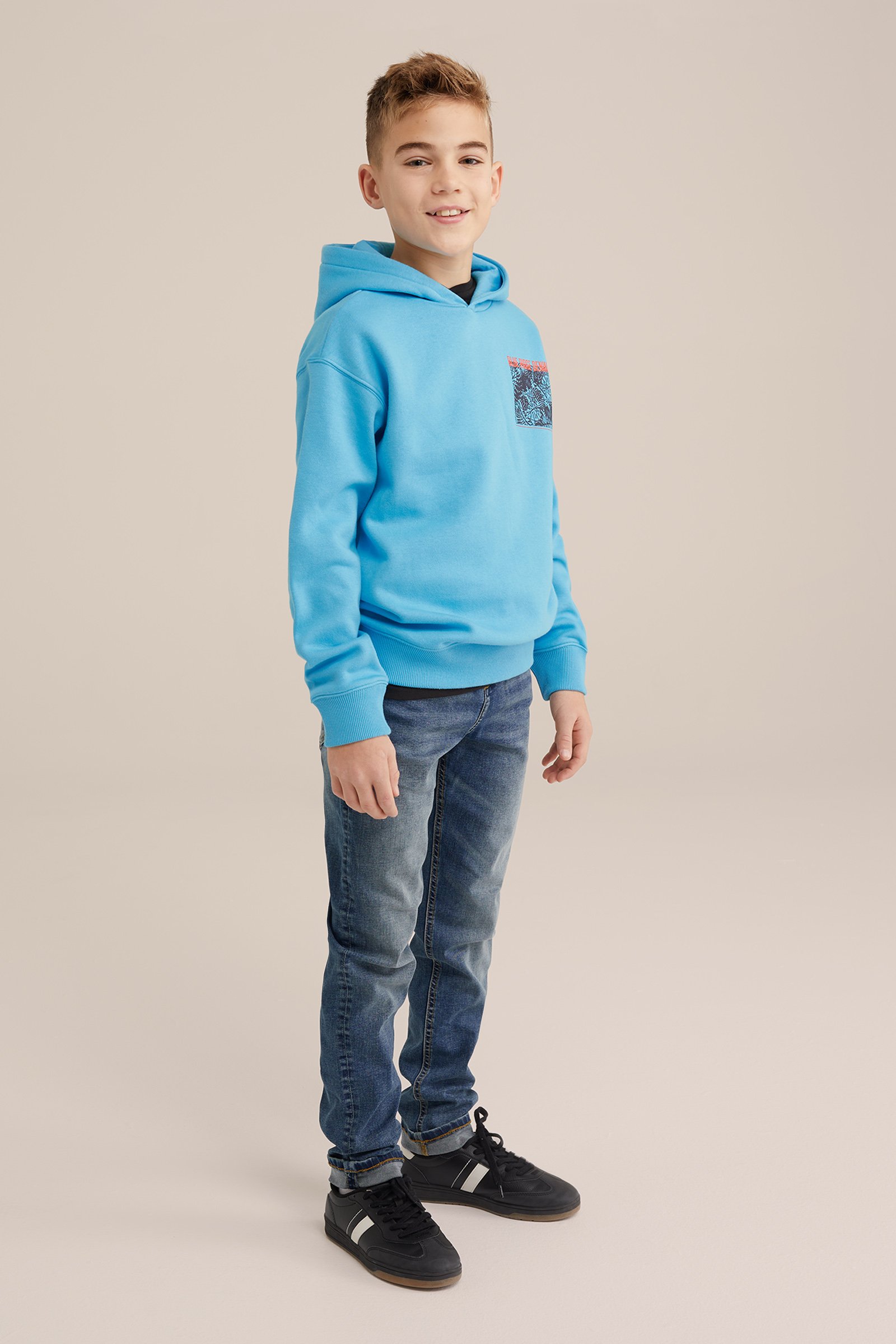 Jongens hoodie met opdruk Blue Ridge Felblauw