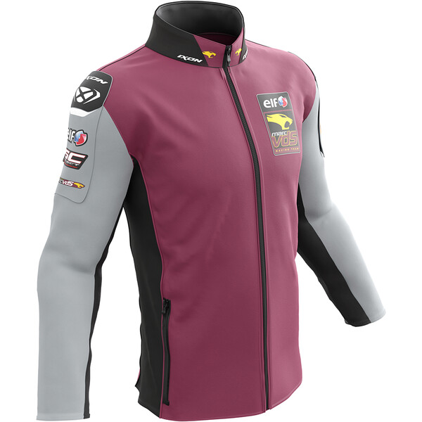 Ixon - Sweat zippé Marc VDS 22 Bordeaux / Gris / Noir