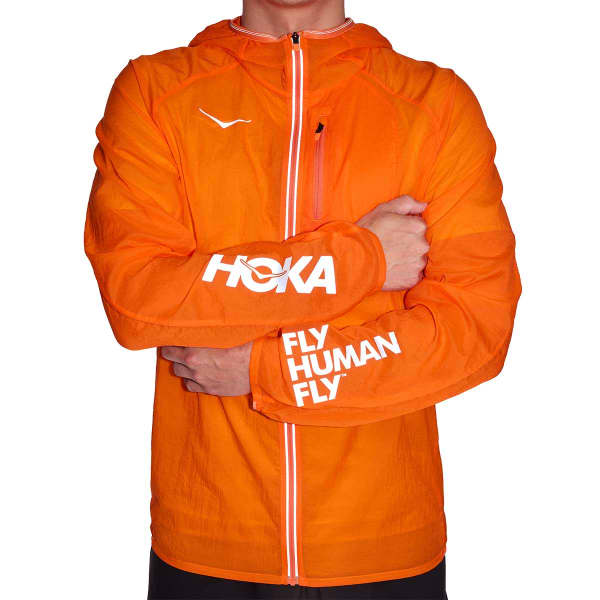 Veste trail HOKA ONE ONE SKYFLOW JACKET VIZ ELECTRIC TANGERINE