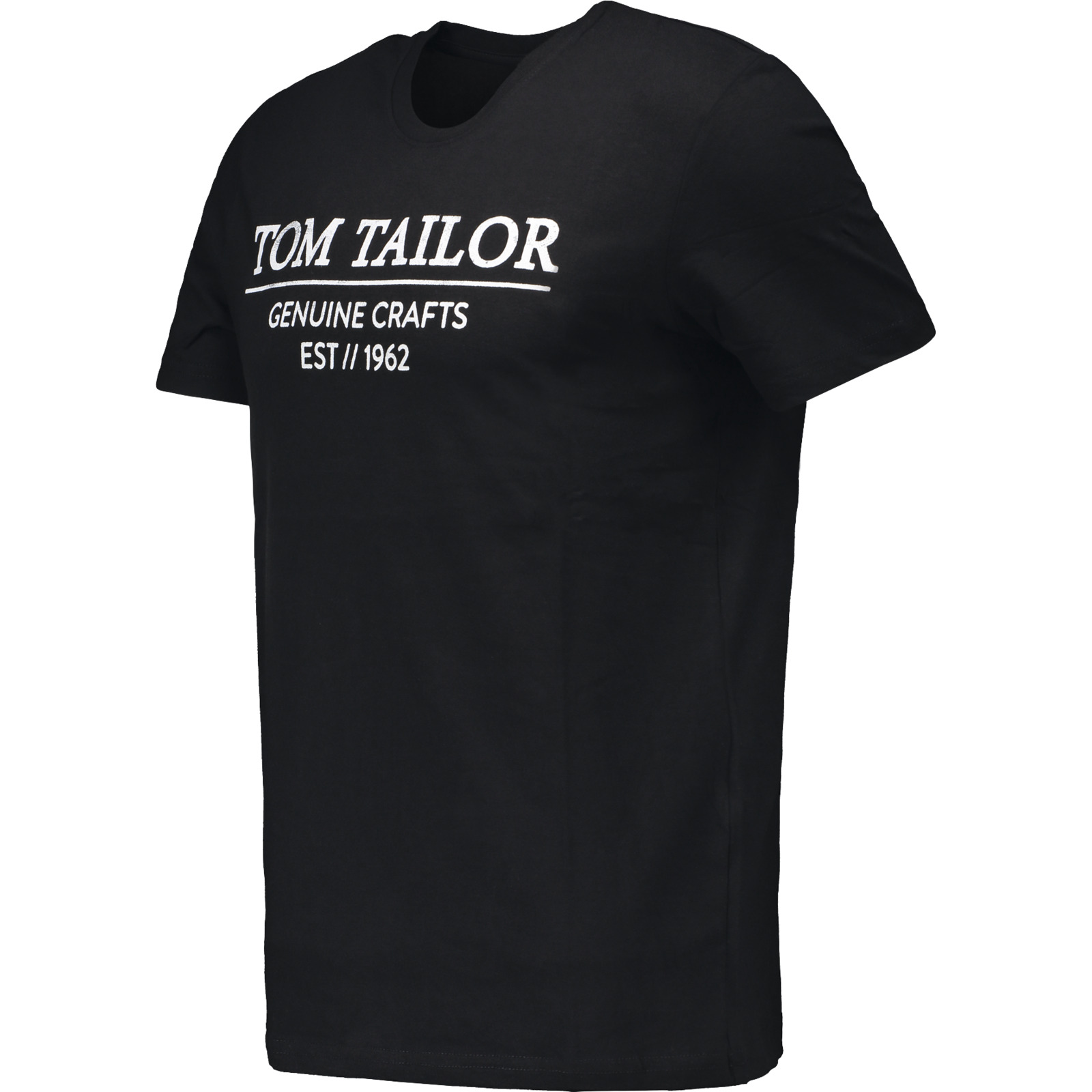 Tom Tailor Herren-Shirt Logo Tee M, schwarz
