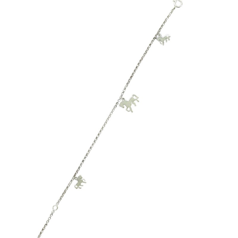 Bracelet trois chevaux : deux petits et un grand - Plaqué or