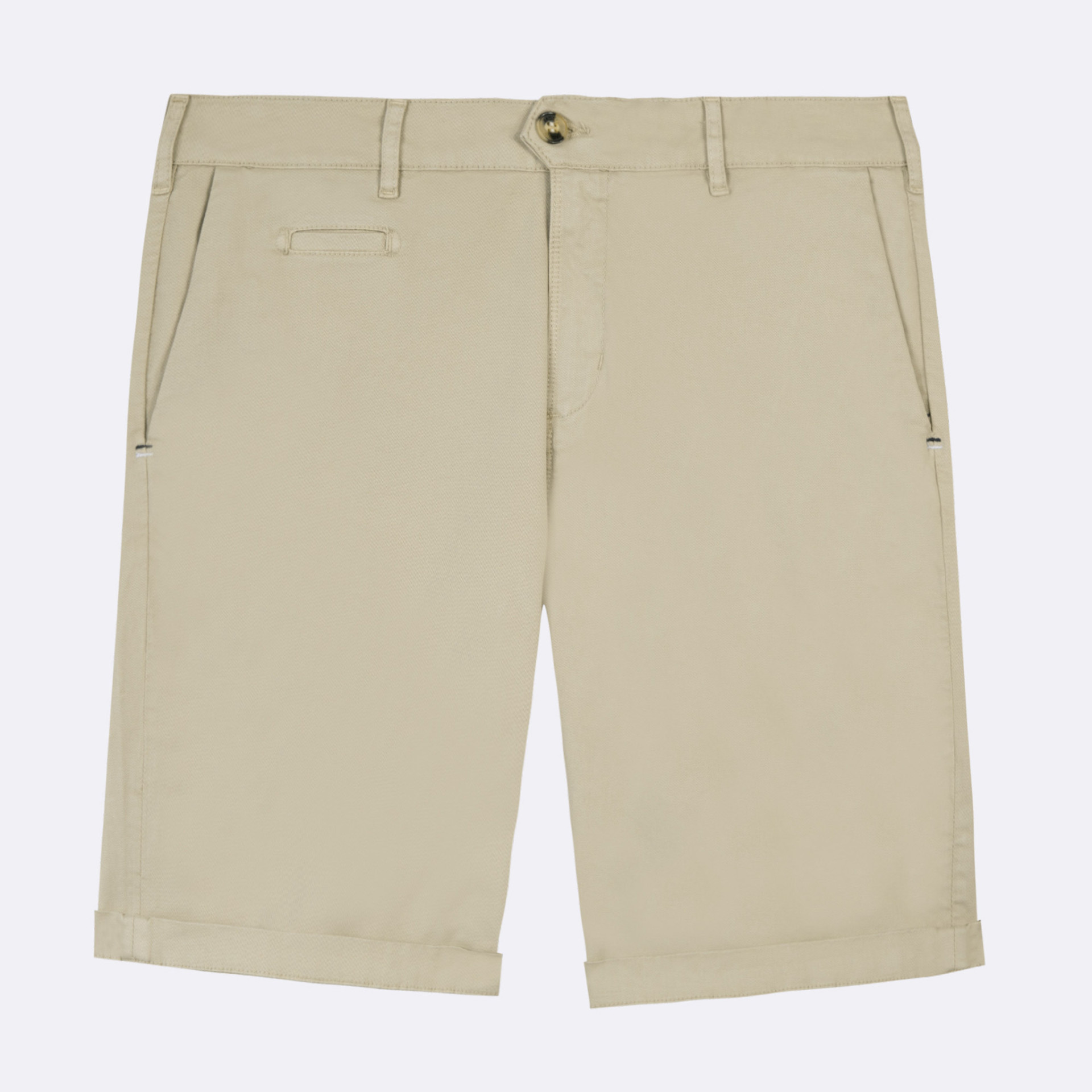 Short beige coupe fuselée coton et coton biologique - modèle saulieu