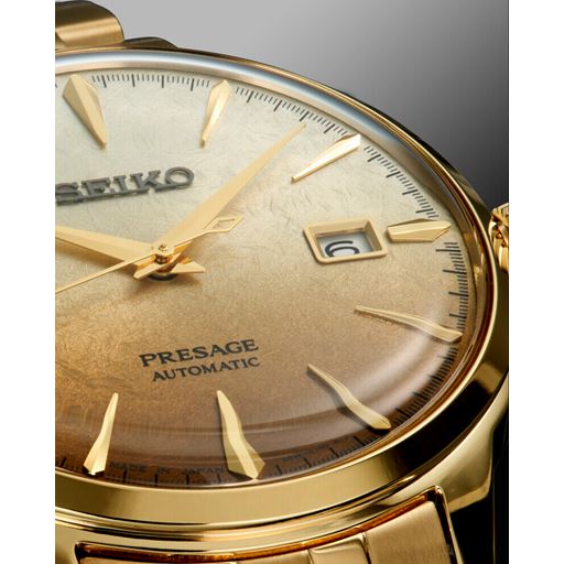 Seiko Presage Automatic Cocktail SRPK46J1 Herreur, Gold Plated, 41 mm