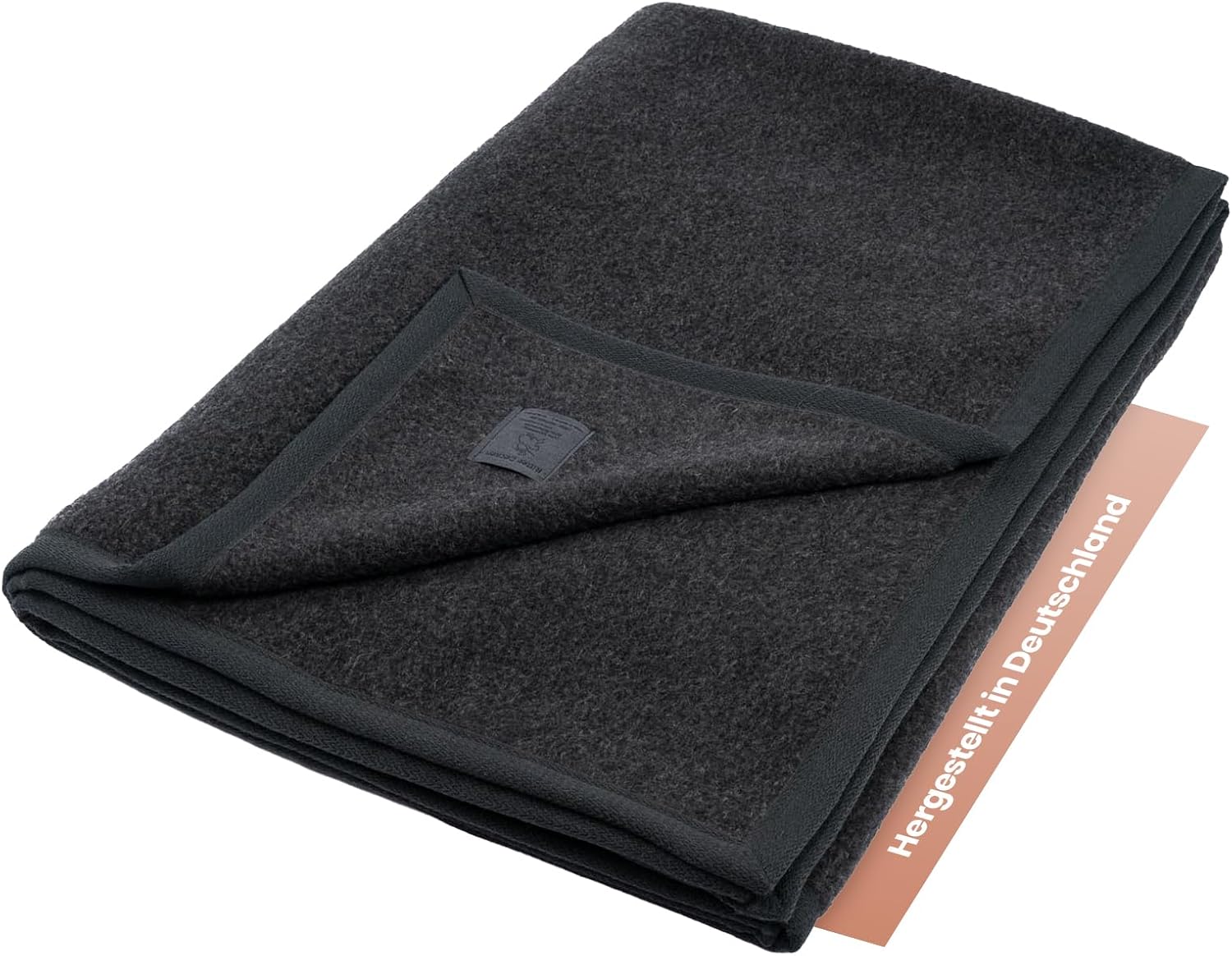 Ritter Decken Kalif Kaschmirdecke 150 x 100 cm - Anthrazit - Hochwertige Wolldecke aus Kaschmir & Feiner Merinolammwolle - Warme Wolldecke - Made in Germany